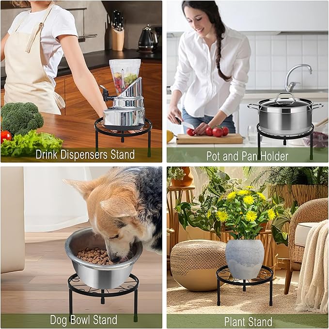 CADANI 5-Pack Metal Plant Stands for Outdoor Indoor, Anti-Rust Iron Flower Pot Stand, Heavy Duty Plant Pot Shelf for Multiple Plant, Decoration Racks for Home, Patio & Garden