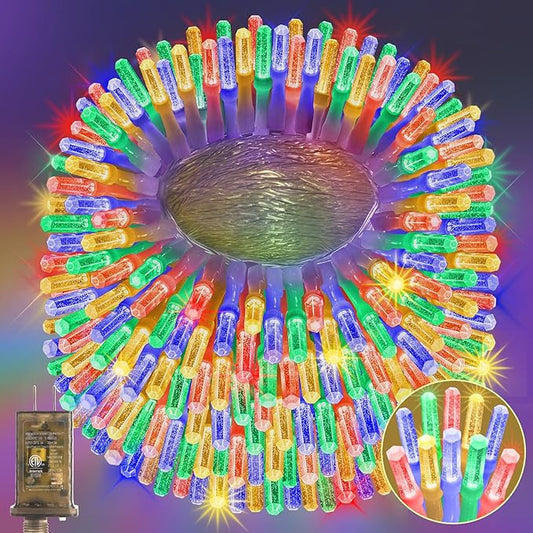 Heceltt 1600 LED 630FT String Lights Outdoor, 8 Modes Christmas Lights Plug in, IP44 Waterproof Led String Lights with Timer and Memory for Christmas Holiday Wedding Decorations (Multicolor)