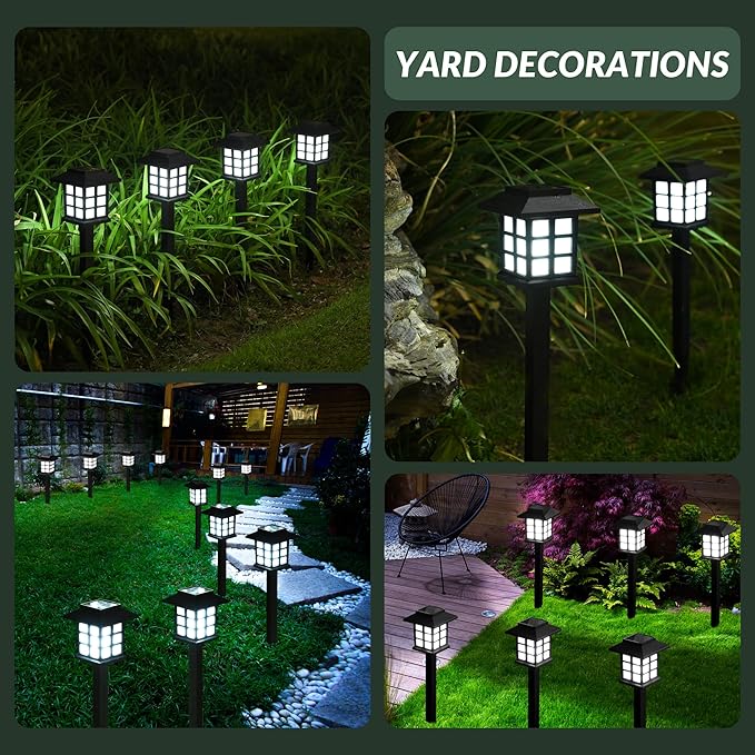 SOLPEX Solar Outdoor Lights,16 Pack Solar Path Lights, Solar Walkway Lights Outdoor, Solar Garden Lights, Solar Pathway Lights Outdoor Waterproof for Garden, Yard, Landscape and Driveway(Cold White)