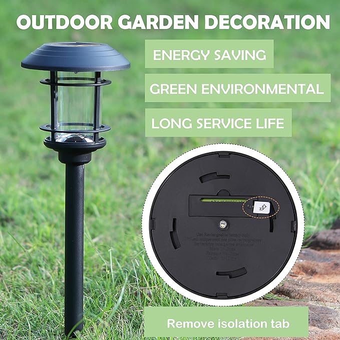 MAGGIFT Solar Powered Pathway Lights - 6 Pack, Waterproof, Warm White for Lawn, Patio, Yard, Walkway, Deck, Driveway