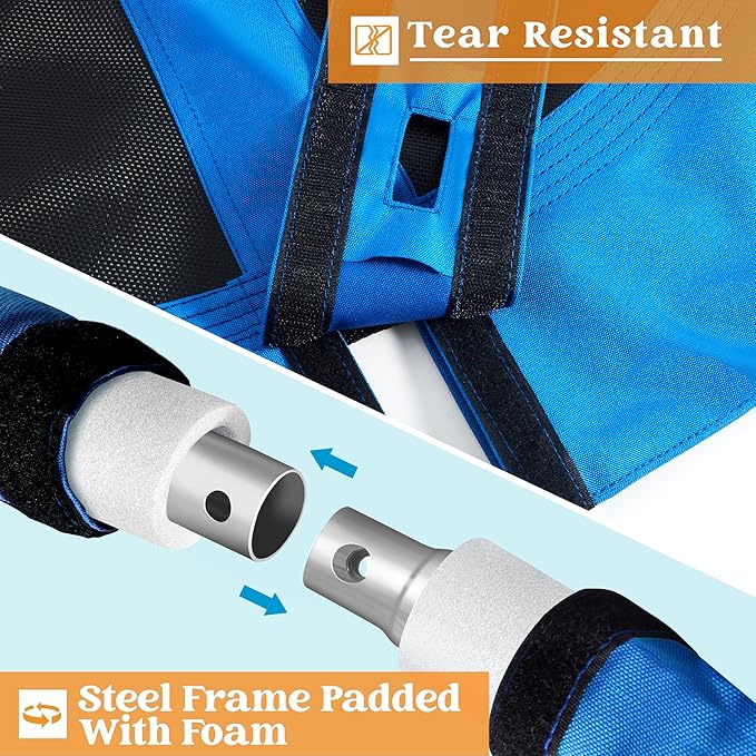 TURFEE 40" Saucer Tree Swing Set - 900Lb Weight Capacity, 900D Oxford Waterproof, with Hanging Straps Swings for Kids Playground Outdoor Activity Backyard Daily Exercise Fun(Blue)