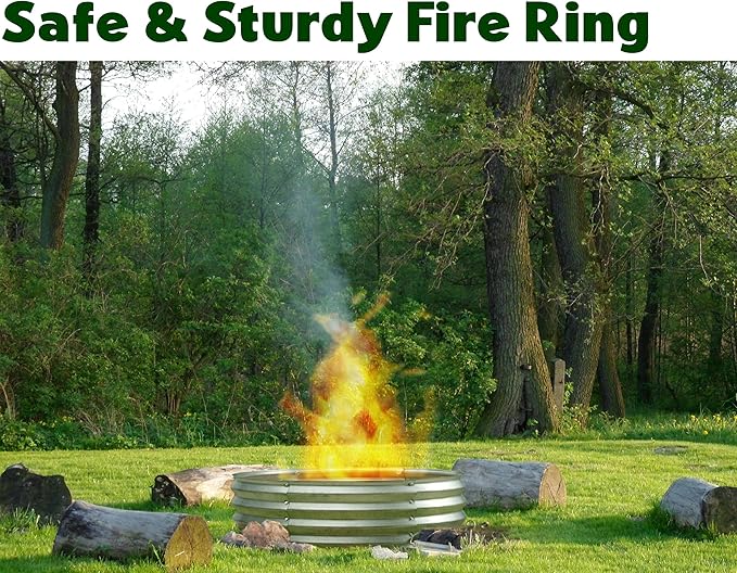 Round Galvanized Raised Garden Bed // 4×4×1 ft (2-Pack) Galvanized Raised Garden Beds Outdoor for Gardening, Vegetables, Flowers // Patented Tool-Free Design Round Planter (Silver)