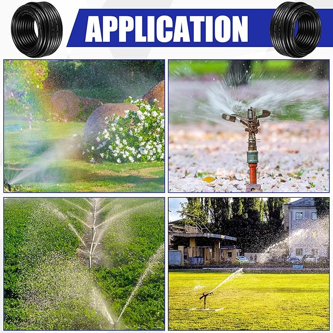 Hoolerry Solid Sprinkler System Wire 18 Gauge Irrigation Wire with UV Resistant PVC Jacket Sprinkler Cable for Underground Irrigation Field Central Control System 30v Ul Listed(18/5, 50 Ft)