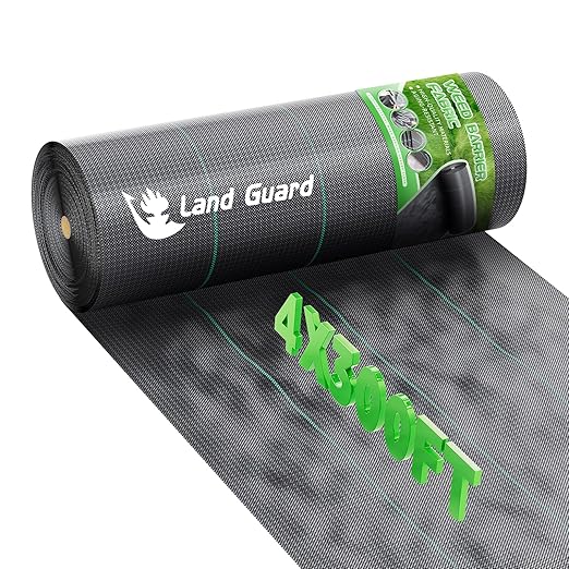 Land Guard 4ft x 300ft Weed Barrier Fabric Heavy Dusty, Ground Cover, Weed Mat, Woven Landscape Fabric for Garden, Lawn and Outdoor Project