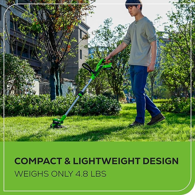 Greenworks 40V 13-Inch Cordless String Trimmer/Edger and Leaf Blower Combo Kit + 3 Bonus Spools, 2.0Ah Battery and Charger Included