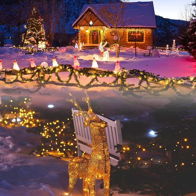 Christmas Lights,200 LED 72FT Outdoor/Indoor Christmas Lights Plug in with 8 Modes & Timer & Memory Function, Waterproof Christmas Lights Outdoor for Holiday Party Christmas Tree Deco