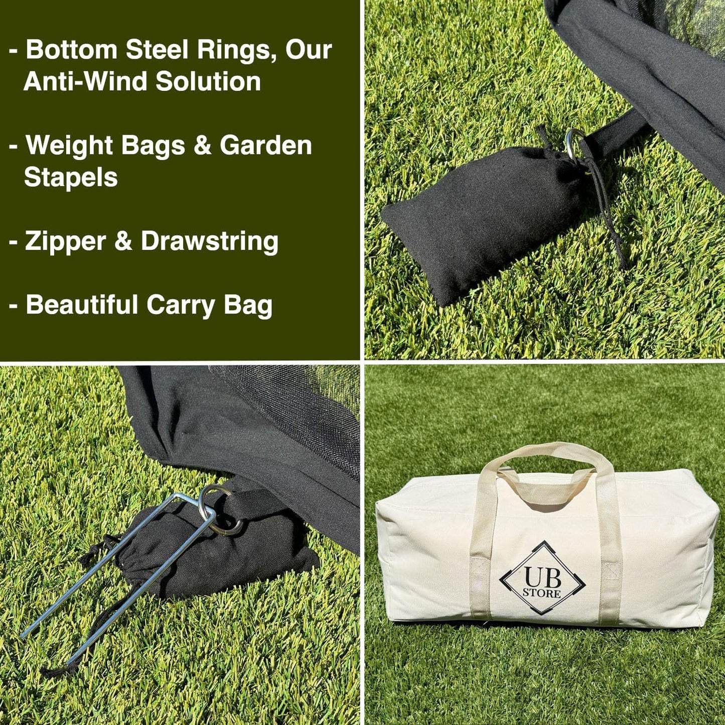 Mosquito Net for Patio 13 x 10 FT | Very Large Sizes & Fabric Designed for Outdoors | Insect House Screen Netting for Gazebo, Porch & Garden Terrace | Black Outside Canopy Bug Protection