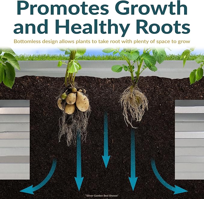 Sunnydaze Galvanized Raised Garden Bed - Metal Raised Bed for Gardening - Outdoor Planter Box for Flowers, Plants, and Vegetables - Green - 12” H Clover