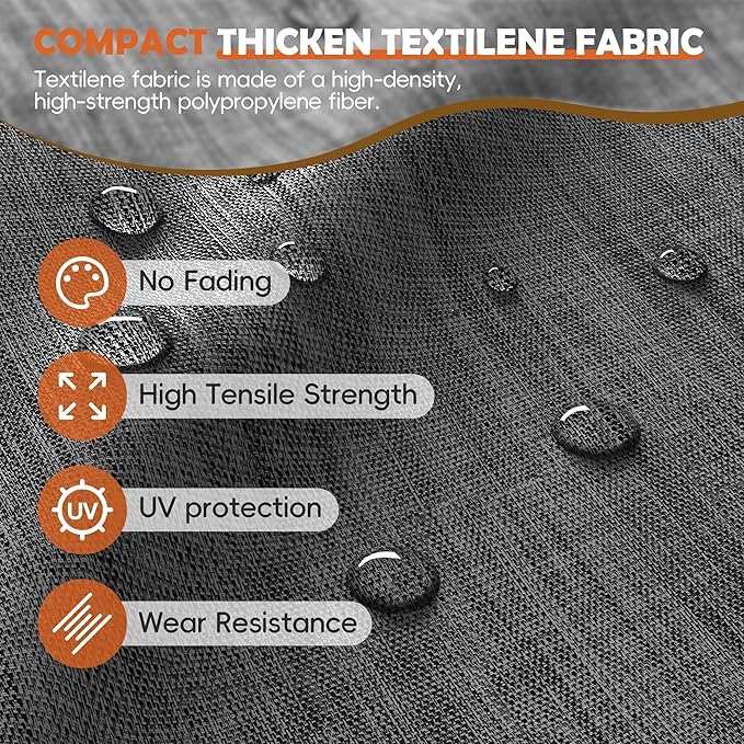 UDPATIO Outdoor Dining Chairs Set of 4, High Back Wide Seat Patio Furniture Chairs with All Weather Breathable Textilene, for Lawn Garden Backyard, Dark Grey