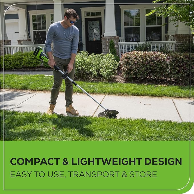 Greenworks 40V 8" Brushless Edger, Battery and Charger Not Included