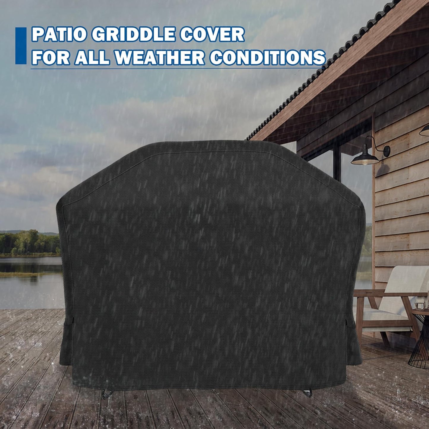 Grill Cover for Traeger Woodridge Elite Pellet Grill TFC97XLH, Outdoor Griddle Cover for Traeger Elite/Pro Pellet Smoker Grill, Waterproof BBQ Grill Cover for All Weather