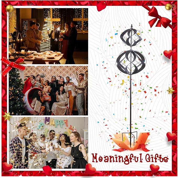 Wind Spinners Outdoor Metal - Large Kinetic Wind Spinner for Yard Garden, Windmills Lawn Ornament Décor for Lawn Patio (Height 84")