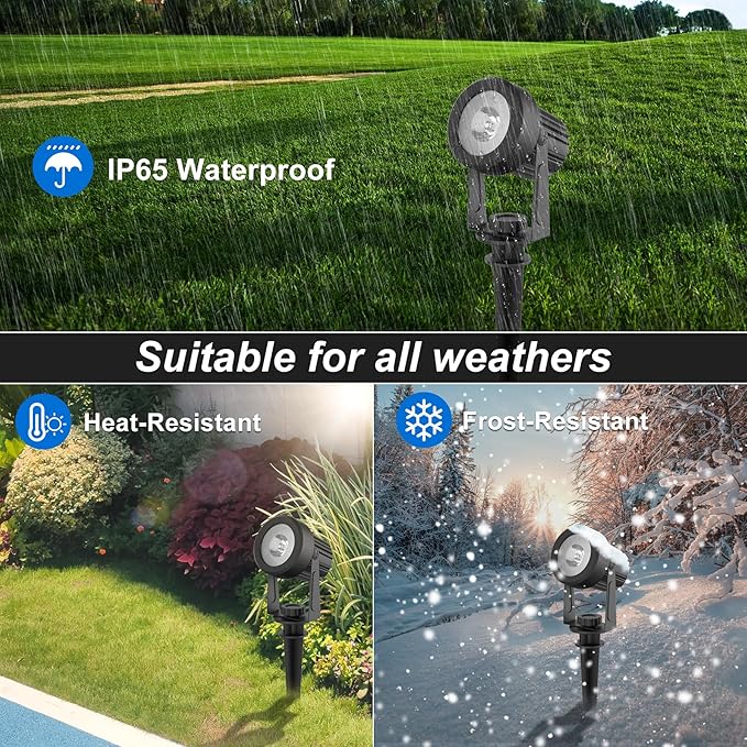 Solar Spot Lights Outdoor, Solar Landscape Spotlights IP65 Waterproof 9.8ft Cable, Dusk to Dawn Solar Uplights for Tree Garden Yard Driveway Porch Walkway Pool (6-in-1, 3000K Warm White)