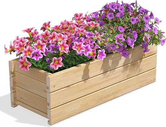 Greenes Fence Cedar Wood Planter Box, 32" x 11" x 10" - Made in USA with North American Cedar