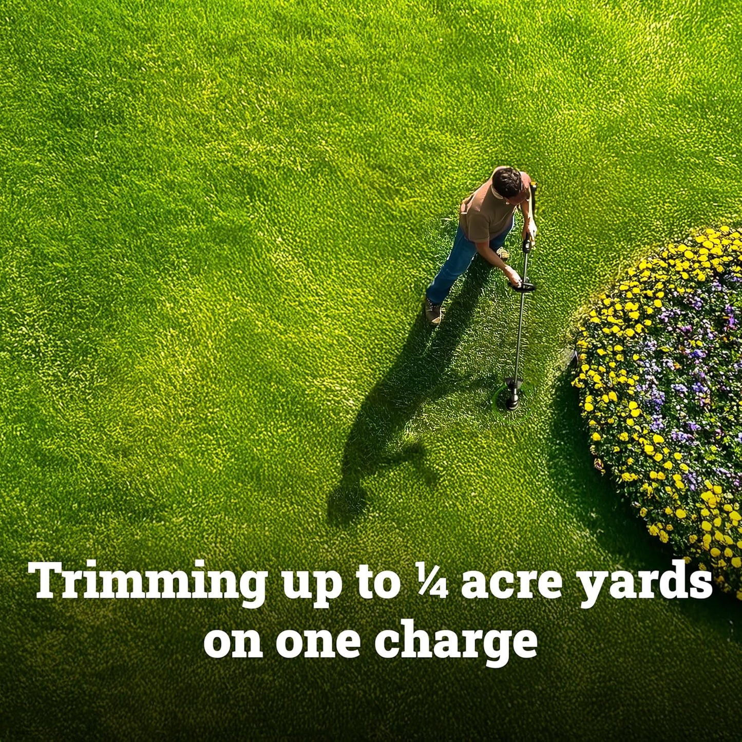 WORX Cordless String Trimmer, 20V 13''-15'' Weed Wracker with Brushless Motor 2.0, 21 cc Gas Equivalent, Quick-Line Reloading, Tool Only